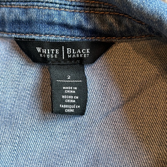 White House Black Market Denim Jacket - Picture 3 of 4